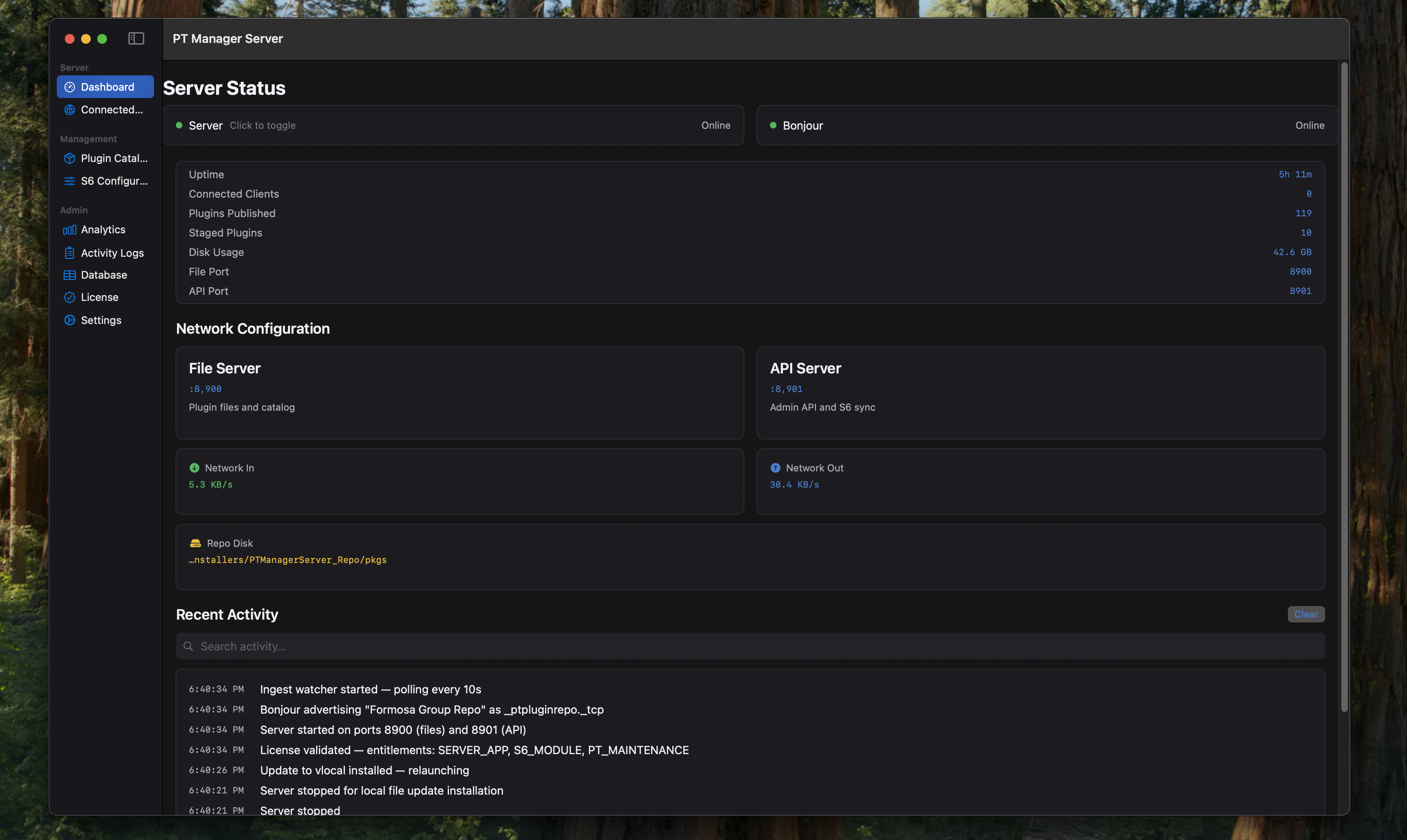 Server Dashboard