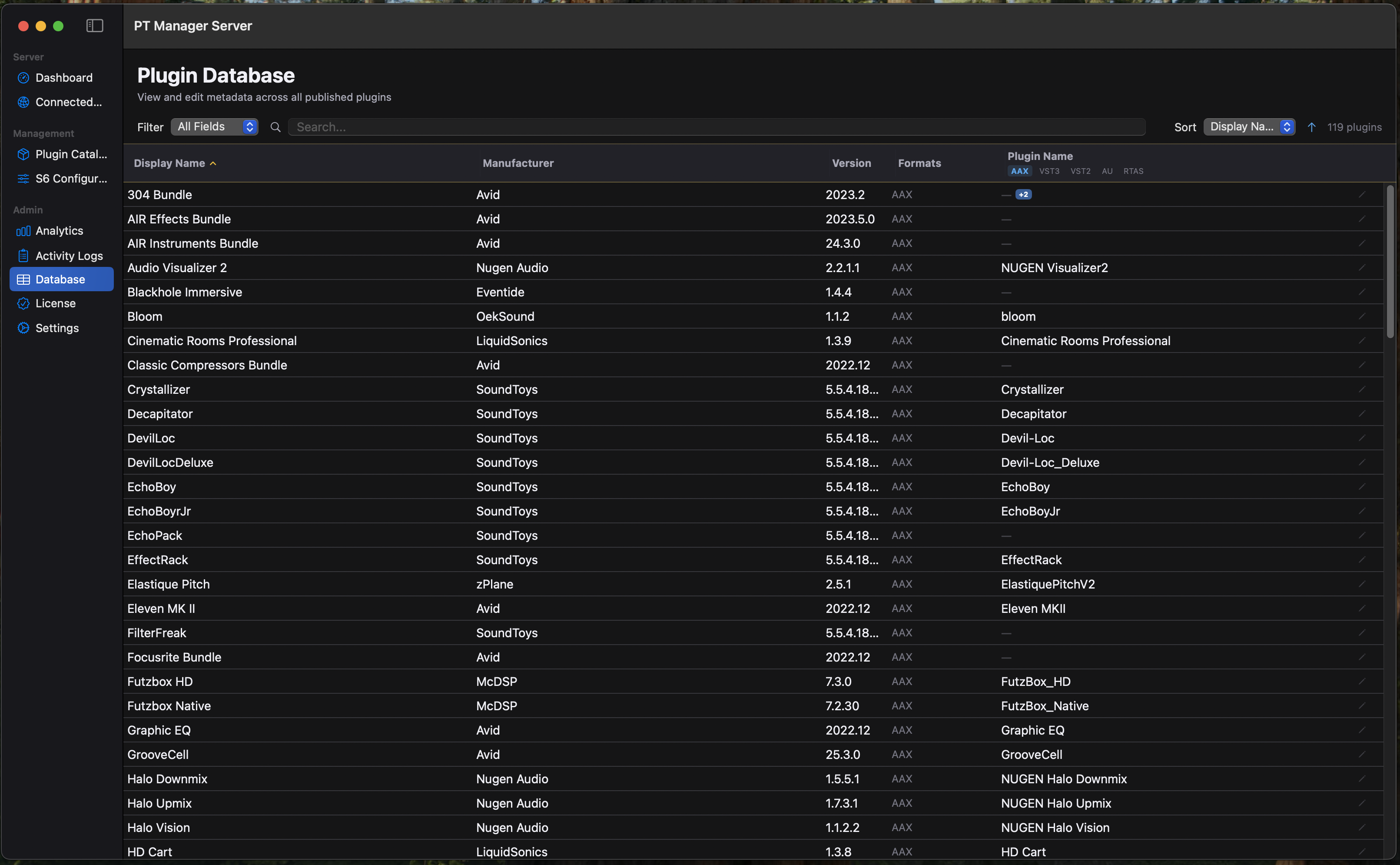 Plugin Database